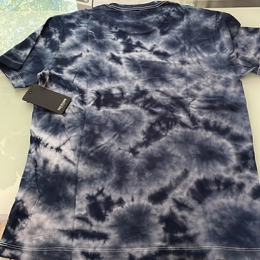 True Religion NWT t-shirt night sky tie die